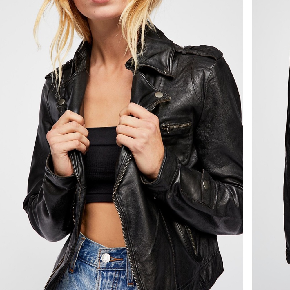 Vintage Leather Jacket Jakett Josey Moto